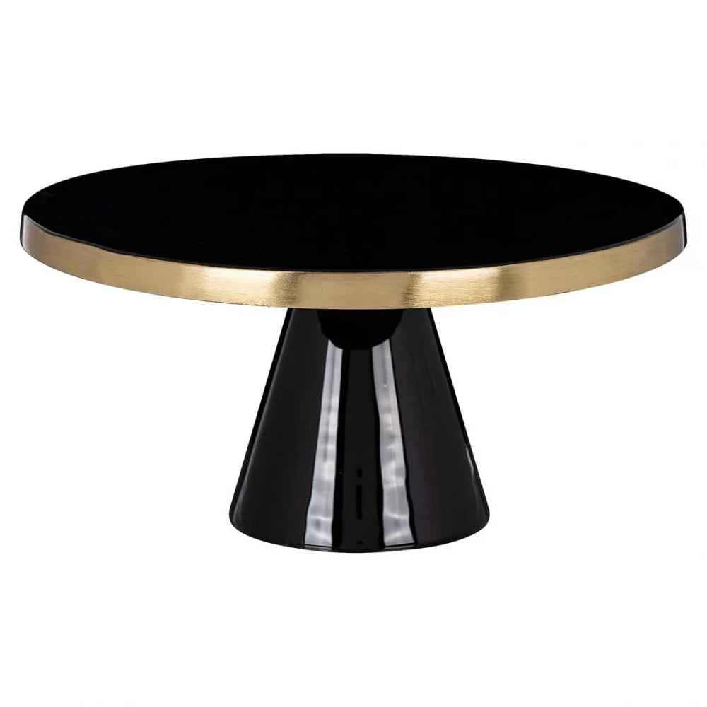 Tava decorativa din Metal Negru/Auriu H14.5xD30cm Elena Richmond interiors