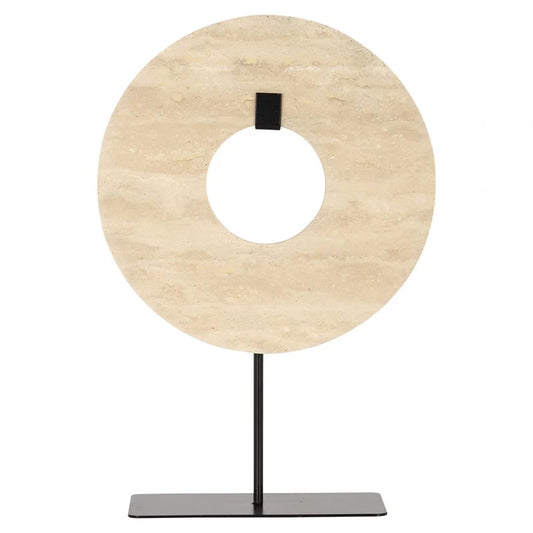 Obiect decorativ din Metal/Piatra Negru/Bej H29.5xL20cm Manou small Richmond interiors