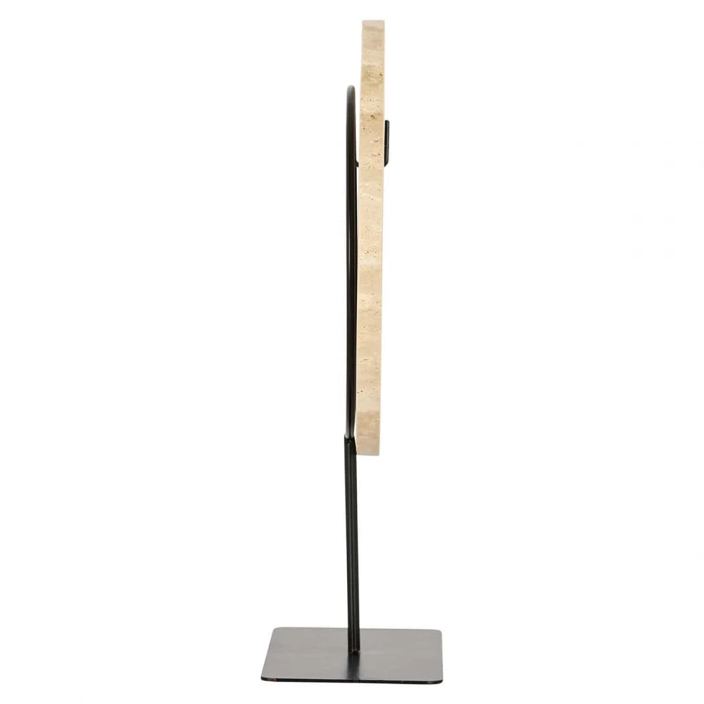 Obiect decorativ din Metal/Piatra Negru/Bej H29.5xL20cm Manou small Richmond interiors