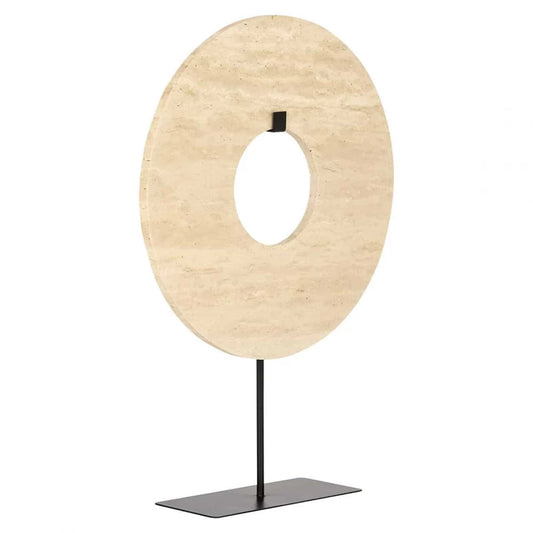 Obiect decorativ din Metal/Piatra Negru/Bej H42xL30cm Manou big Richmond interiors
