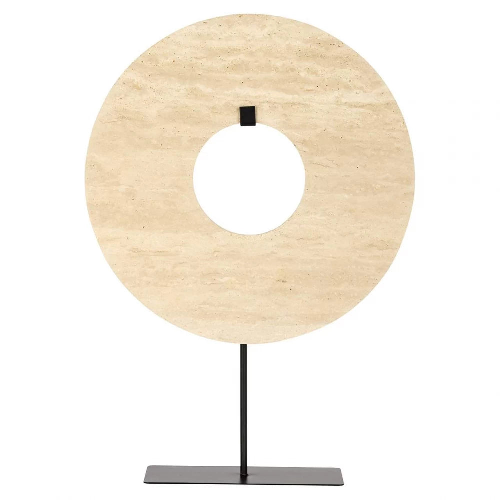Obiect decorativ din Metal/Piatra Negru/Bej H42xL30cm Manou big Richmond interiors