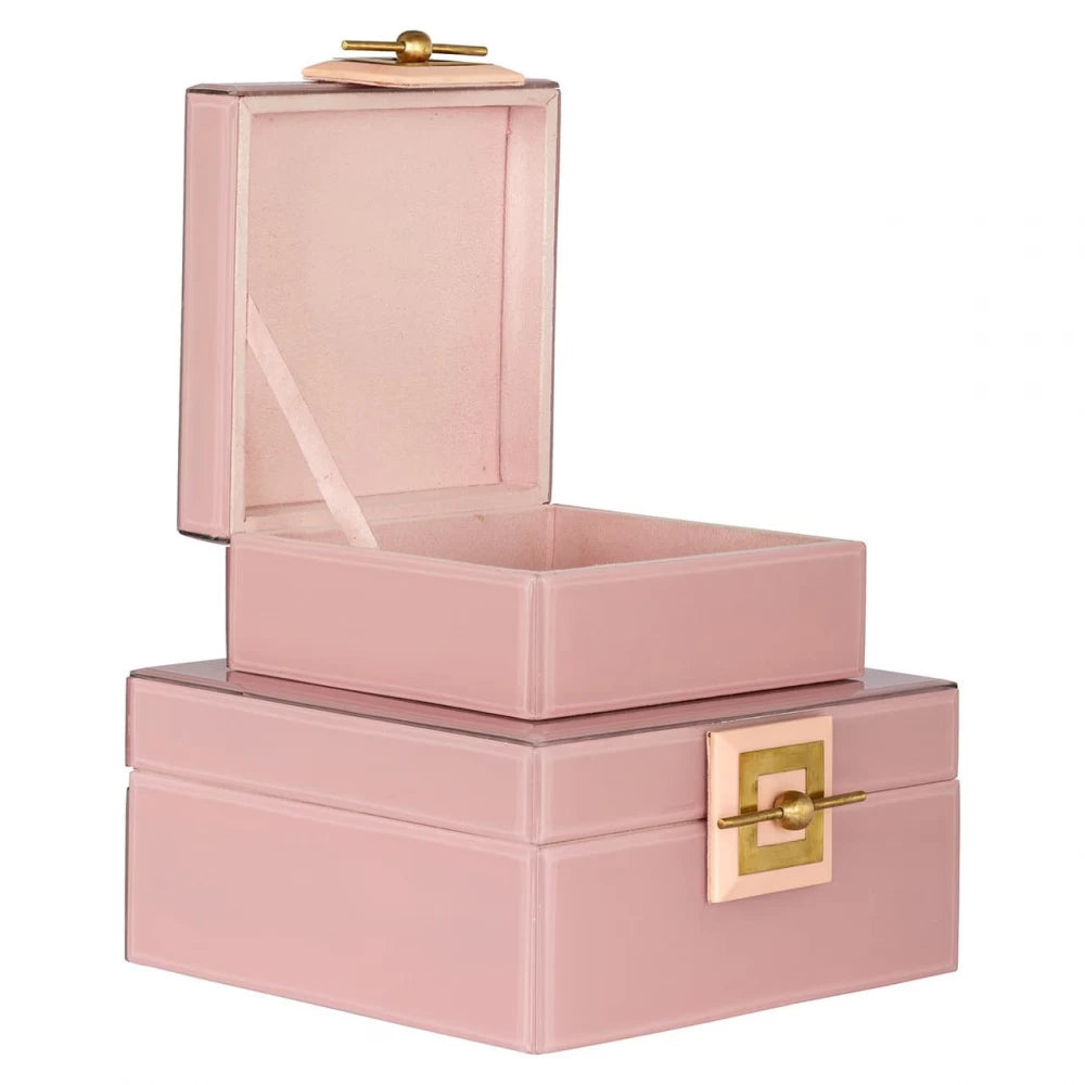 Cutie bijuterii din MDF Roz H10xL21cm Bodine Richmond interiors