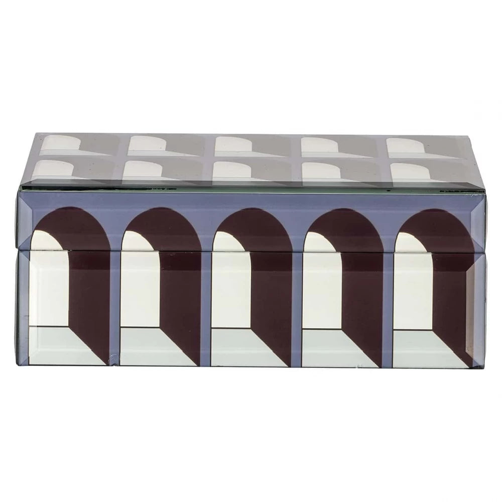 Cutie bijuterii din MDF/Sticla Multicolor H8xL20cm Vaya small Richmond interiors