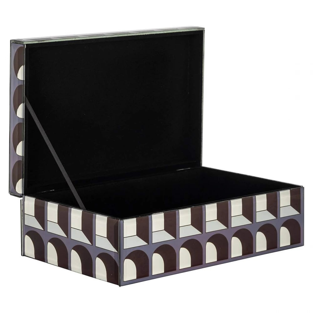 Cutie bijuterii din MDF/Sticla Multicolor H10xL28cm Vaya big Richmond interiors