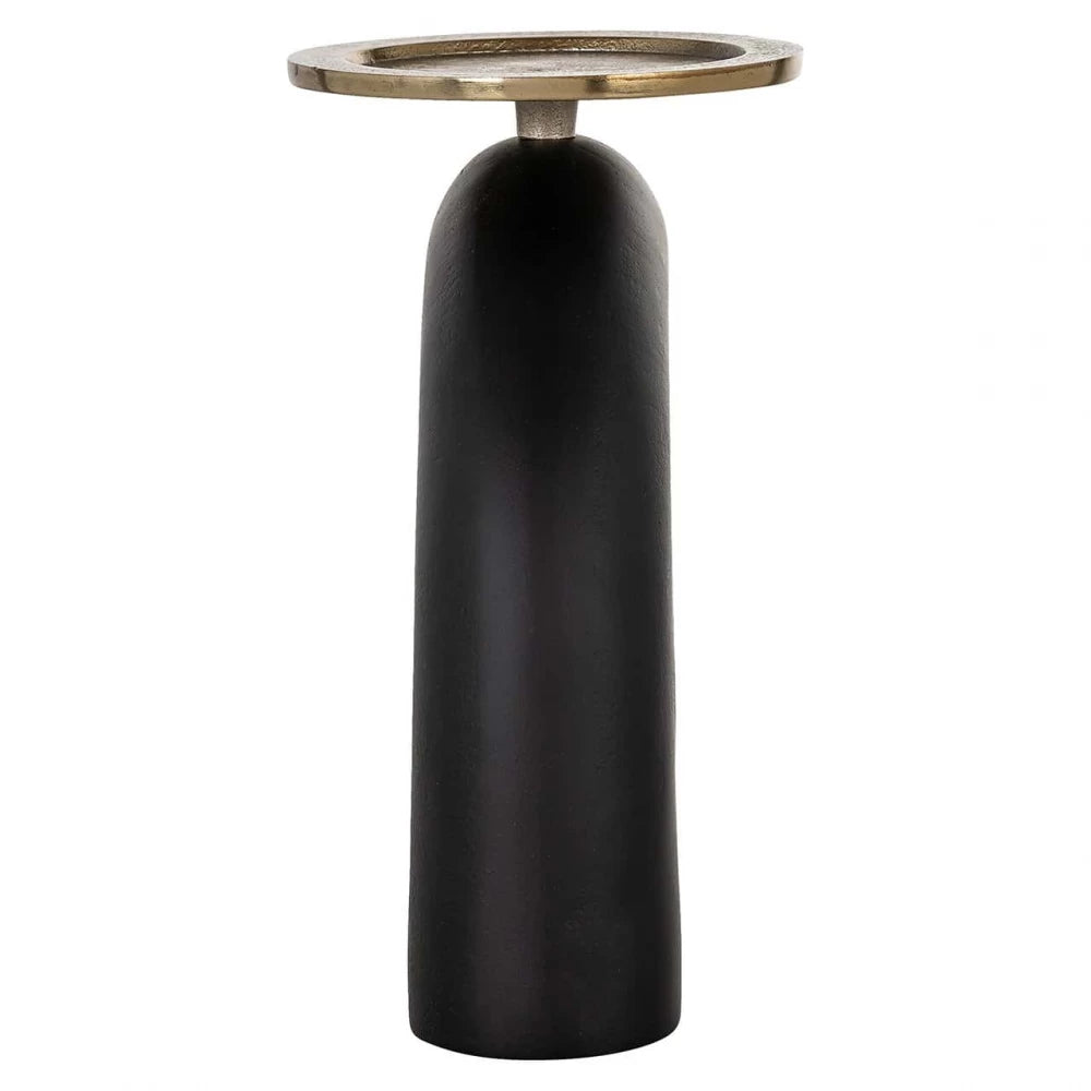 Suport lumanare din Aluminiu Negru/Auriu L25xH23.5cm Livi big Richmond Interiors