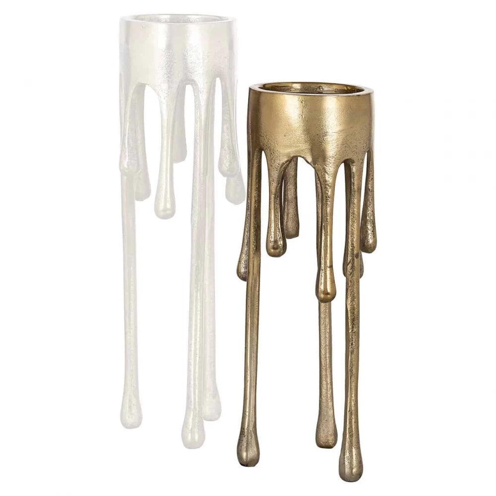Suport lumanare din Aluminiu Auriu D12xH36cm Lorin Richmond Interiors