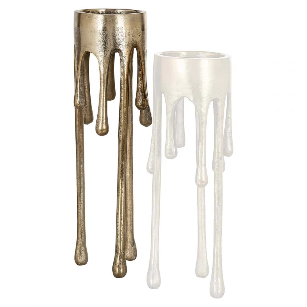 Suport lumanare din Aluminiu Auriu D12xH42cm Lorin big Richmond Interiors