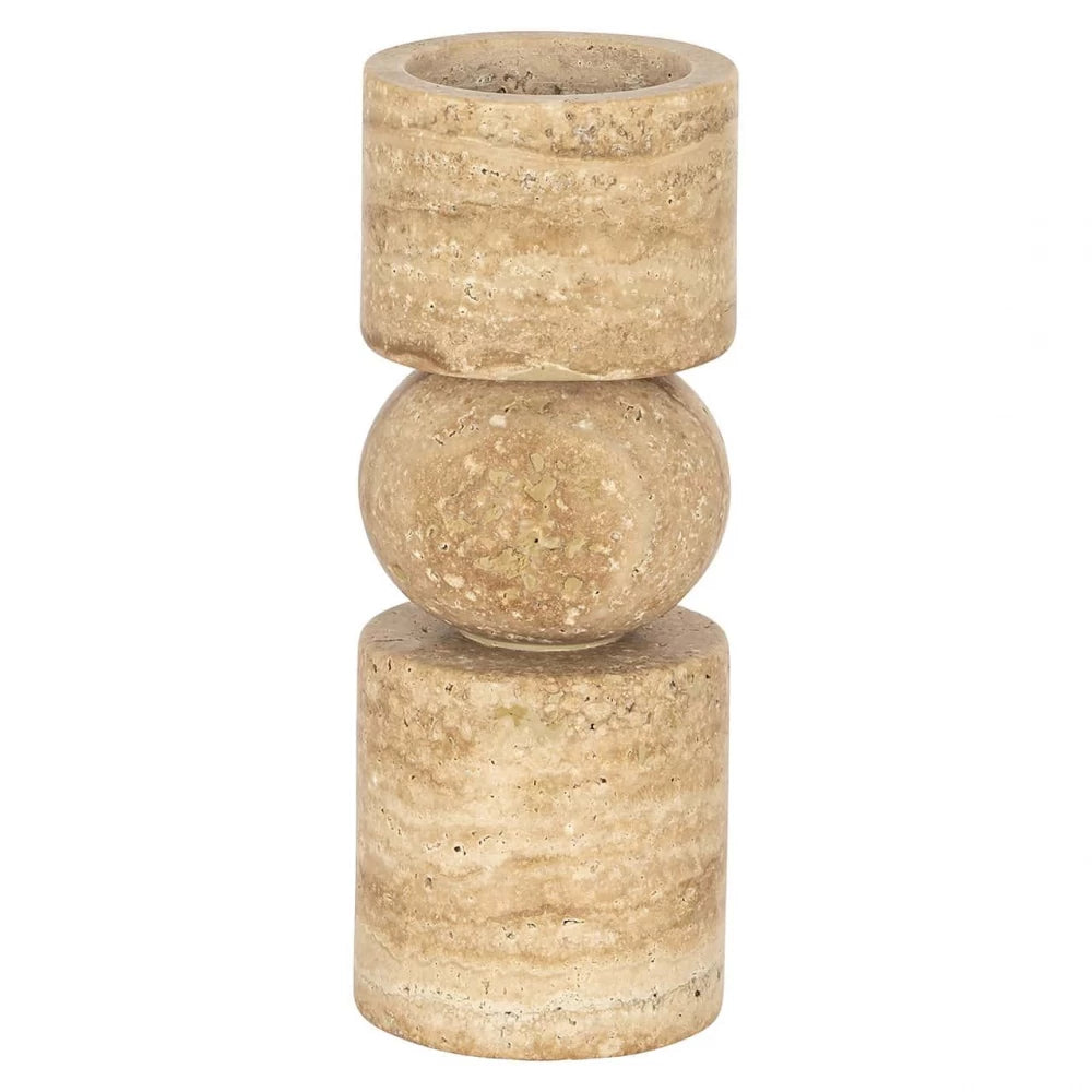 Sfesnic din Piatra Bej D8xH20cm Alaina Richmond Interiors