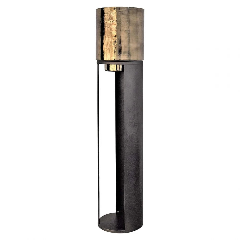 Suport lumanare tip stalp din Metal/Sticla Maro/Auriu D26xH119cm Dane big Richmond Interiors