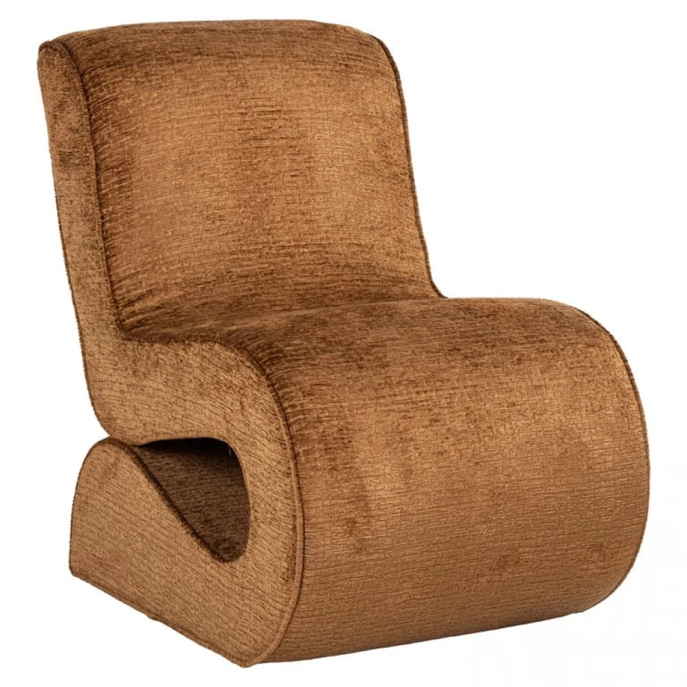 Fotoliu tapitat cu Stofa Fusion Maro cognac H84xL56.5xA90cm Frankie Richmond Interiors