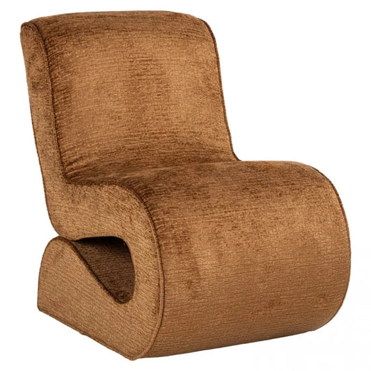 Fotoliu tapitat cu Stofa Fusion Maro cognac H84xL56.5xA90cm Frankie Richmond Interiors