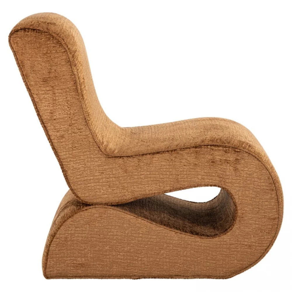 Fotoliu tapitat cu Stofa Fusion Maro cognac H84xL56.5xA90cm Frankie Richmond Interiors