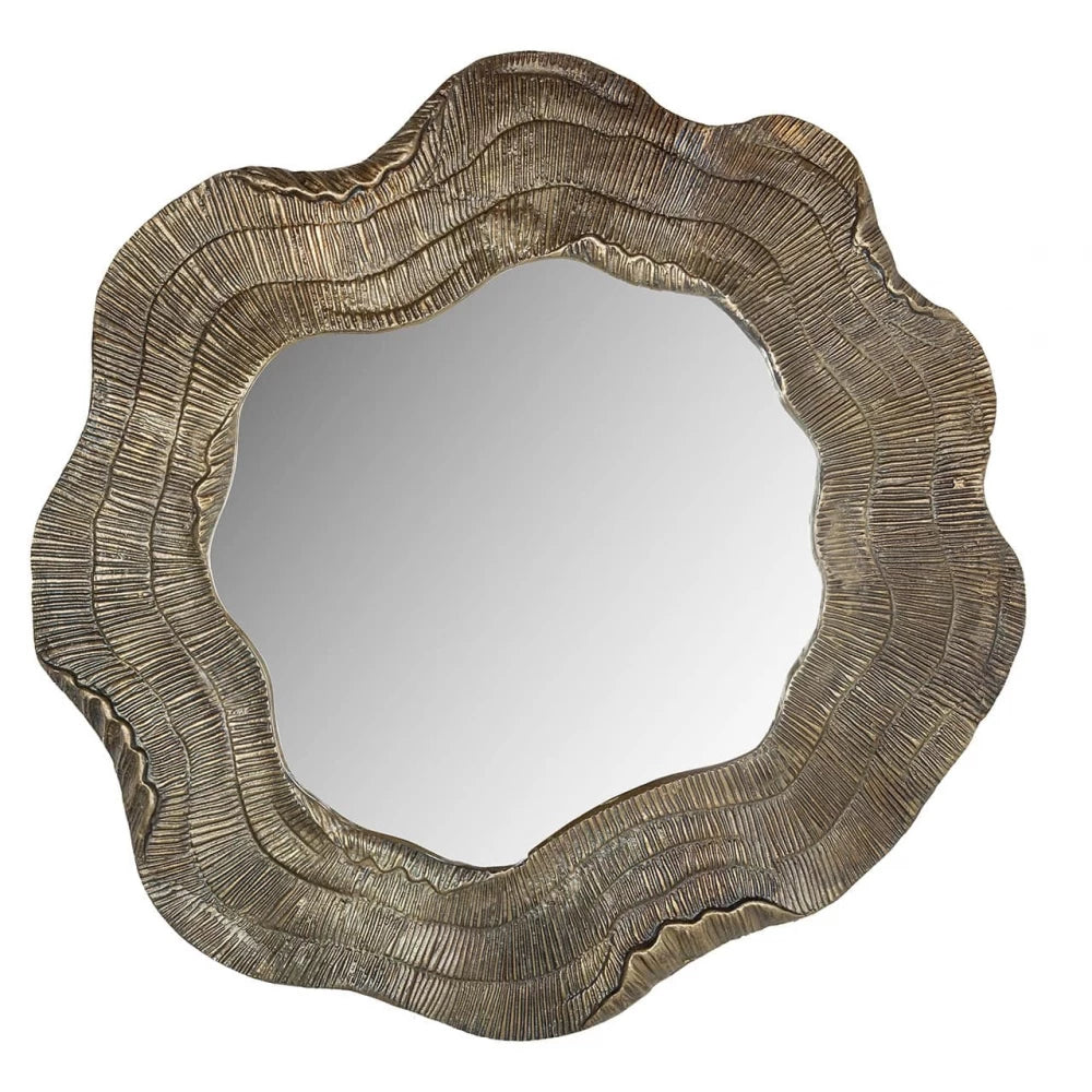 Oglinda cu rama din Aluminiu Auriu antichizat H94xL80cm Elia Richmond Interiors