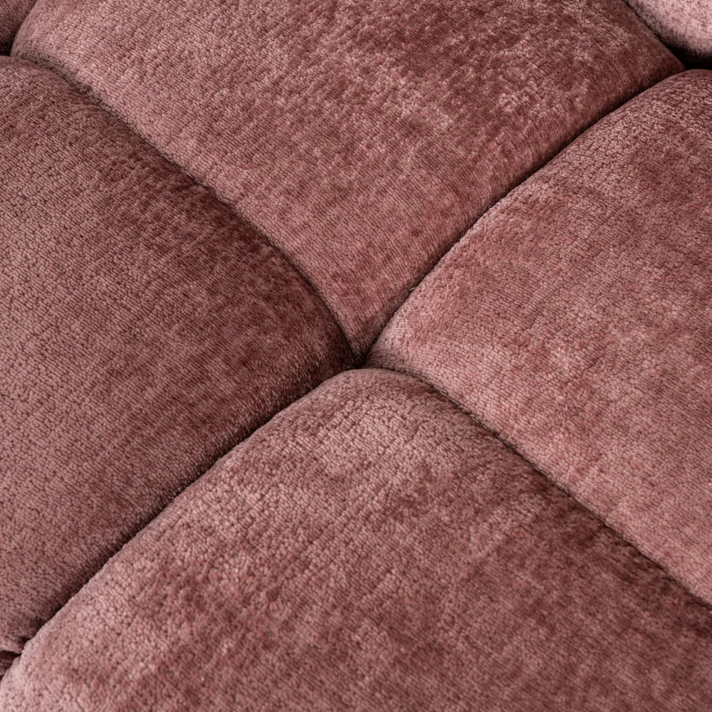 Canapea fixa de 2 locuri tapitat cu Chenille Roz L250cm Charelle Richmond Interiors