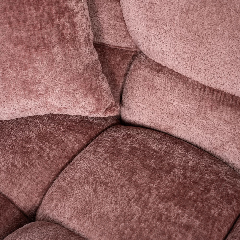 Canapea fixa de 2 locuri tapitat cu Chenille Roz L250cm Charelle Richmond Interiors