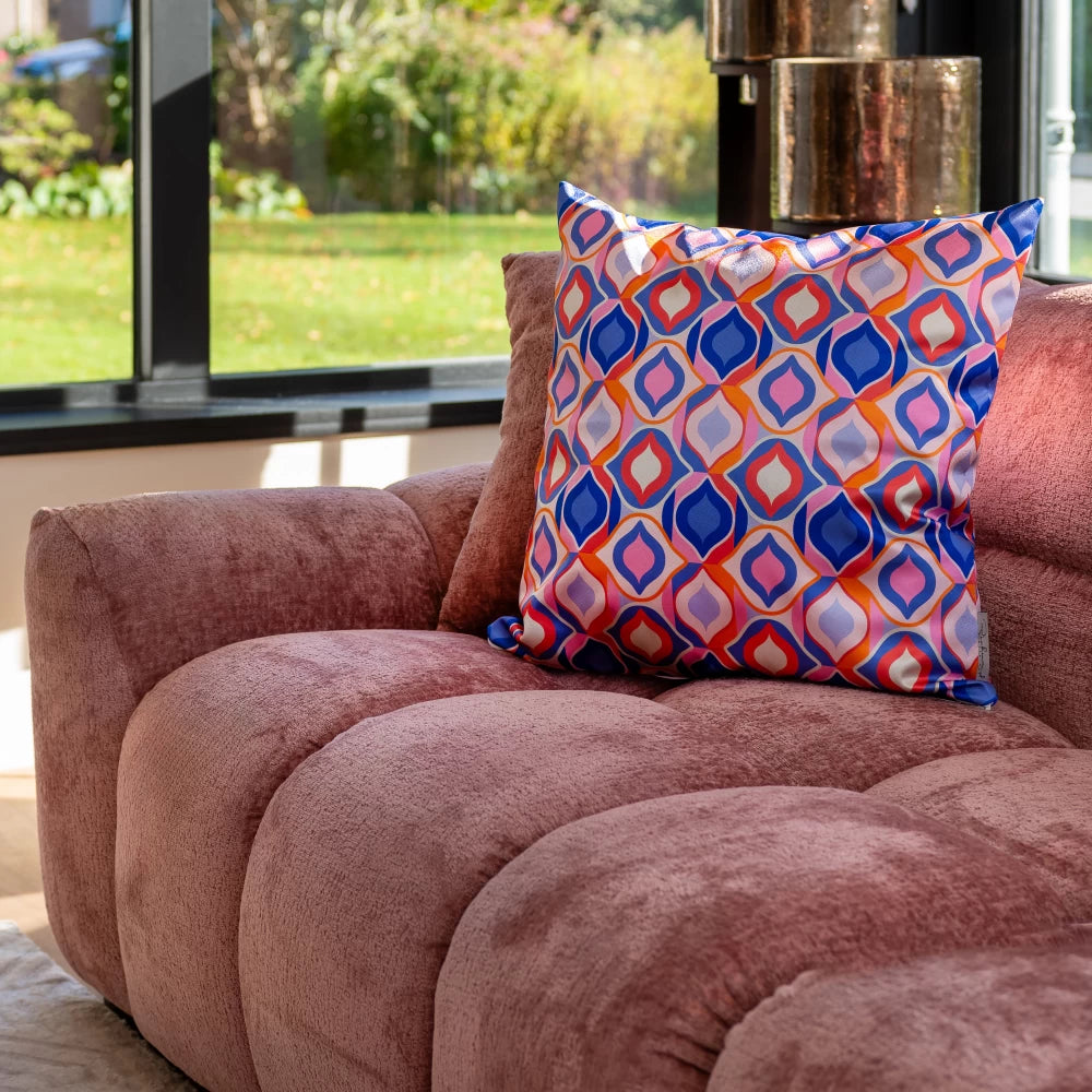 Canapea fixa de 2 locuri tapitat cu Chenille Roz L250cm Charelle Richmond Interiors