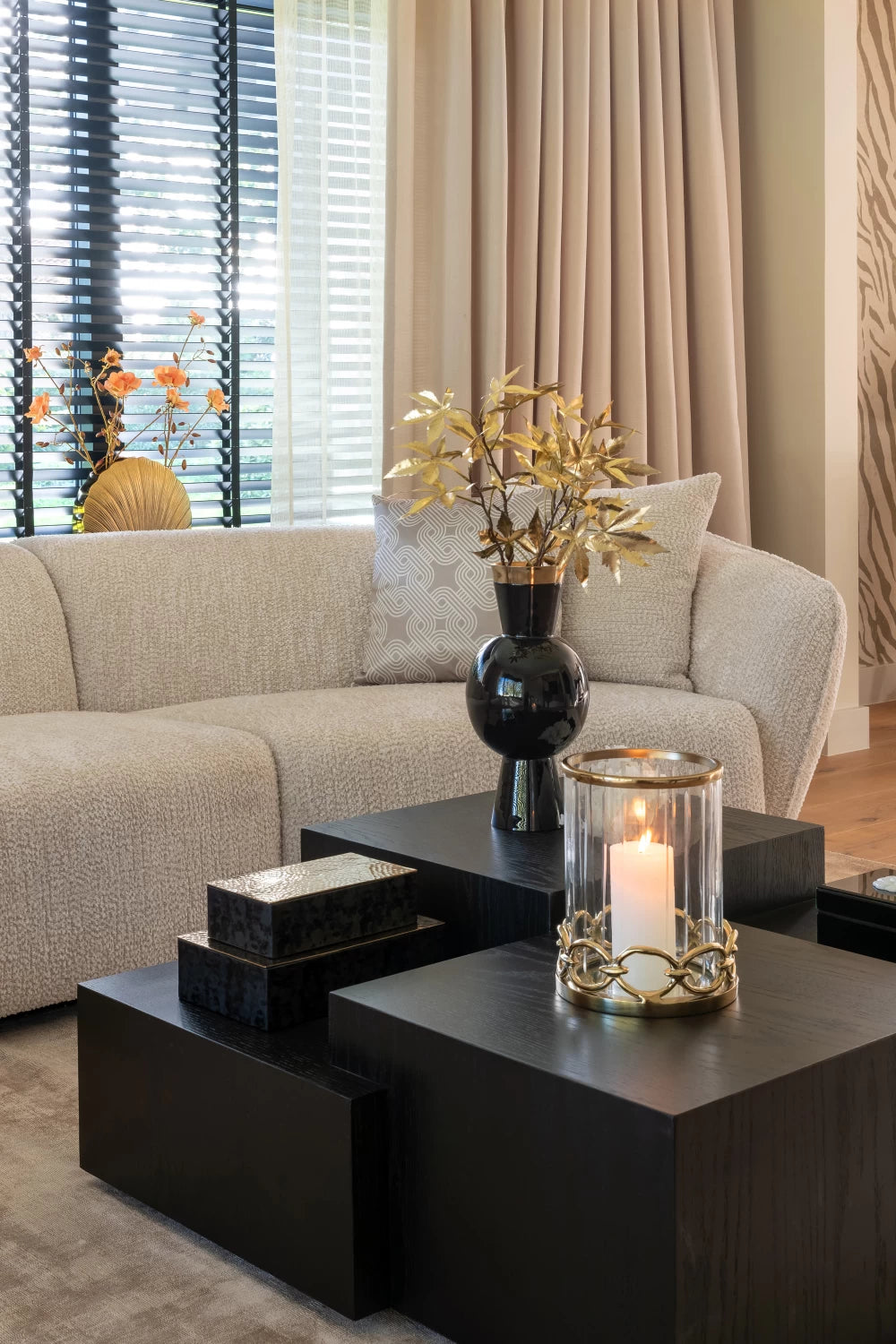 Canapea fixa de 2 locuri tapitat cu Stofa Be lovely Crem L282cm Armand Richmond Interiors