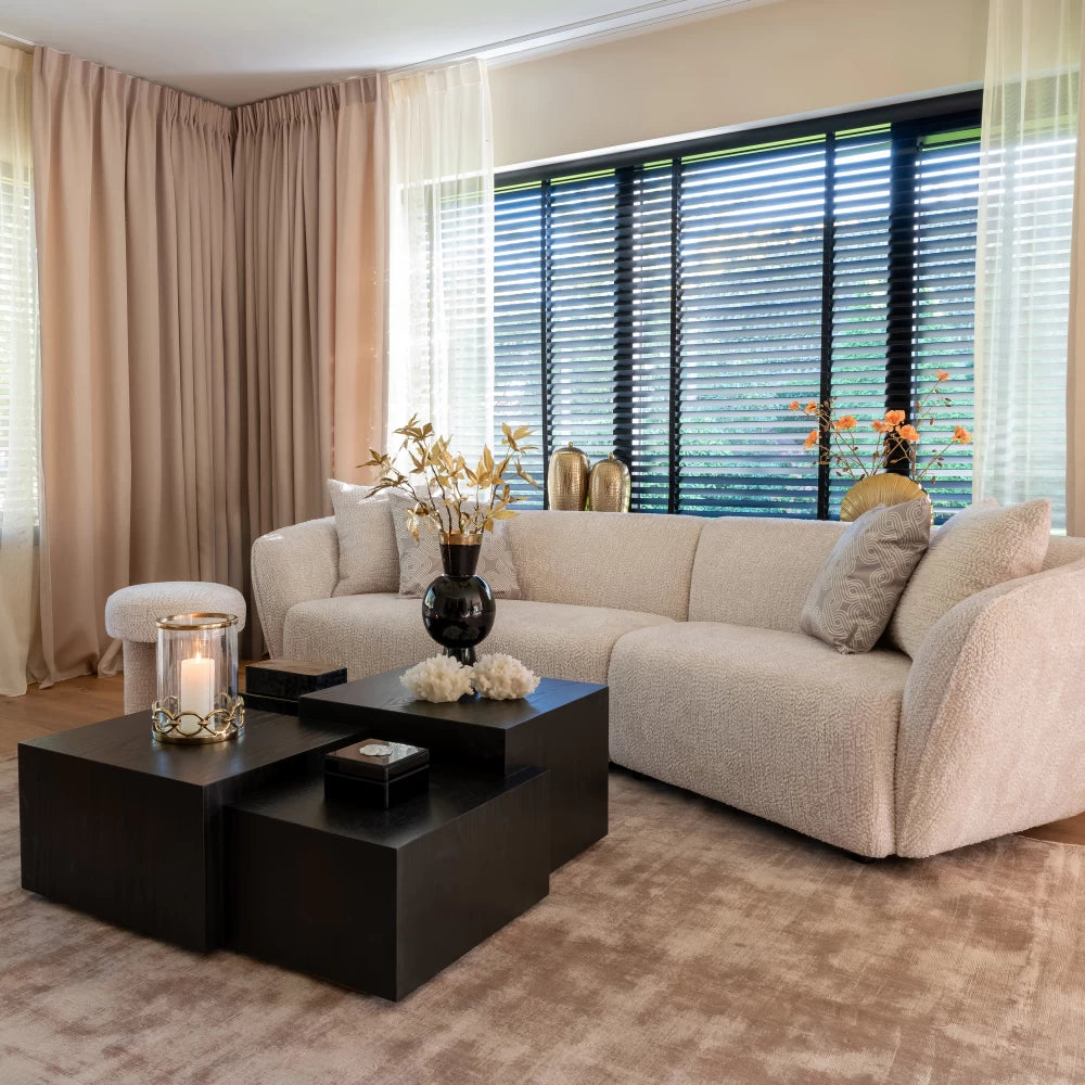 Canapea fixa de 2 locuri tapitat cu Stofa Be lovely Crem L282cm Armand Richmond Interiors