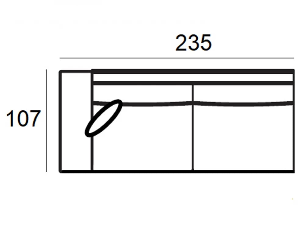 Coltar fix de 4 locuri cu orientare dreapta tapitat cu Stofa Island Crem L366cm Pasha Richmond Interiors