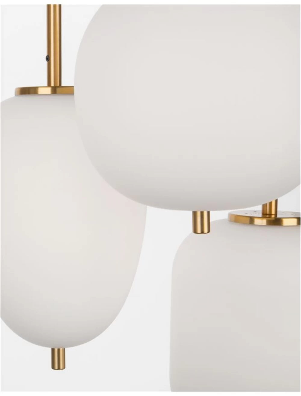 Candelabru structura din Metal Auriu si abajur din Sticla Alb H120xL30cm IP20 LATO