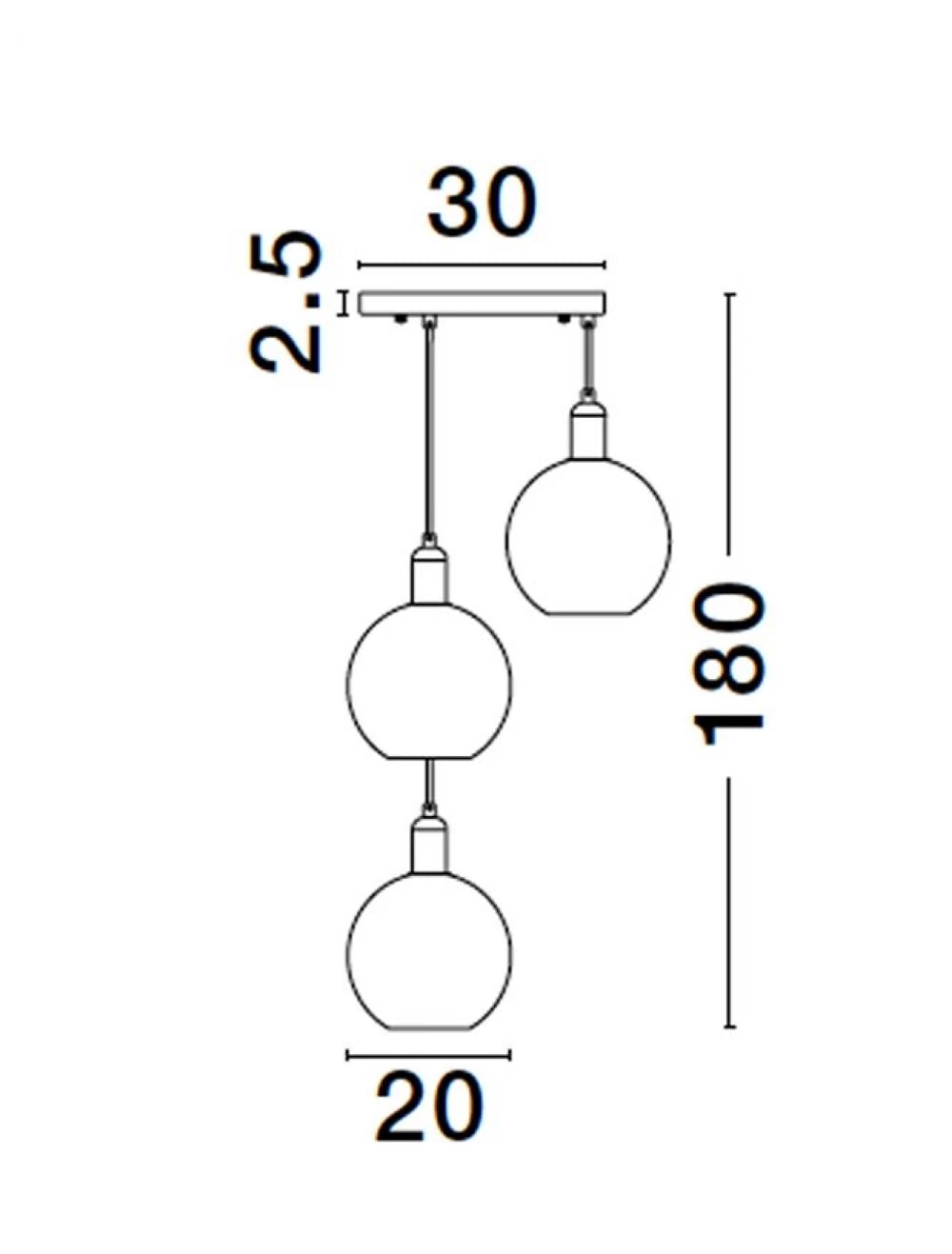 Candelabru structura din Metal Negru/Auriu si abajur din Sticla Fumuriu H180xL30cm IP20 MIRRO