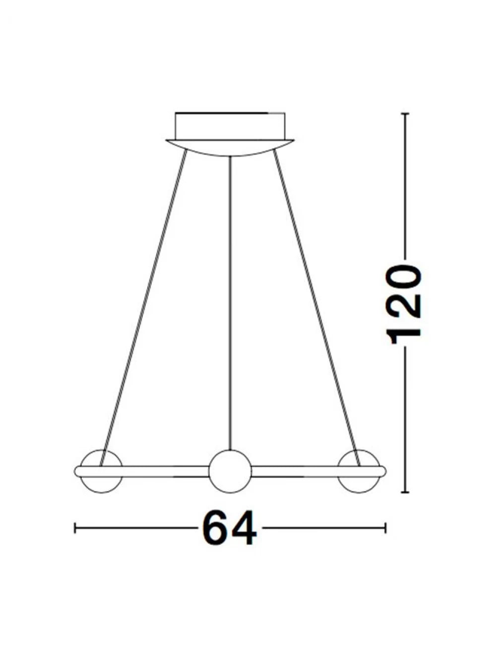 Lustra structura din Aluminiu Negru si abajur din Sticla Alb H120xL64cm IP20 37W 3812lm 3000k CELIA