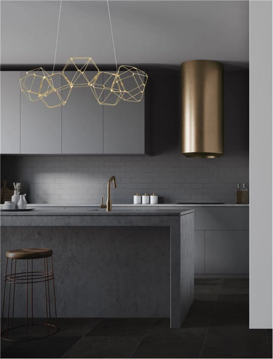 Lustra din Metal Auriu H110xL84cm IP20 21W 1822lm 3000k NEBULA