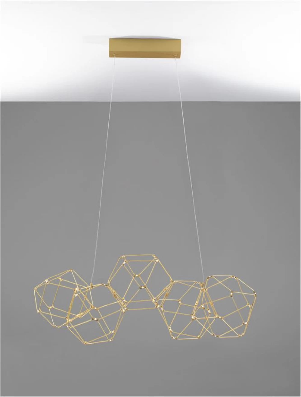 Lustra din Metal Auriu H110xL84cm IP20 21W 1822lm 3000k NEBULA