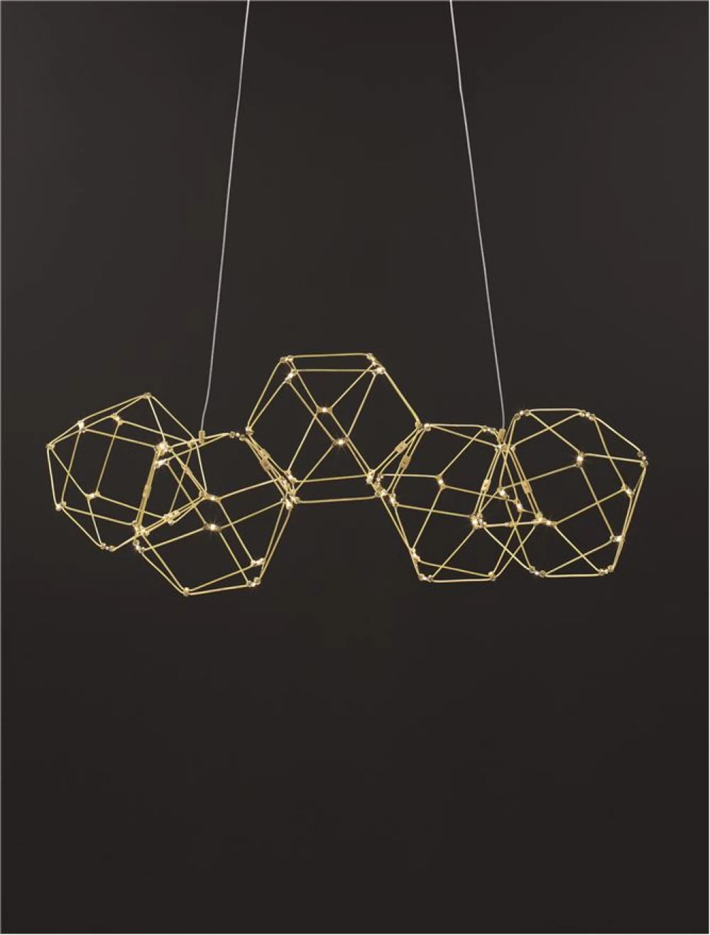Lustra din Metal Auriu H110xL84cm IP20 21W 1822lm 3000k NEBULA