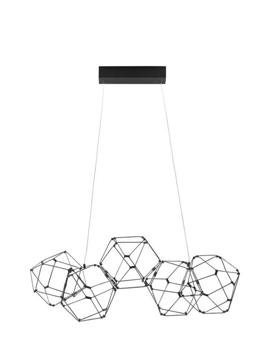 Lustra din Metal Negru H110xL84cm IP20 25W 1634lm 3000k NEBULA