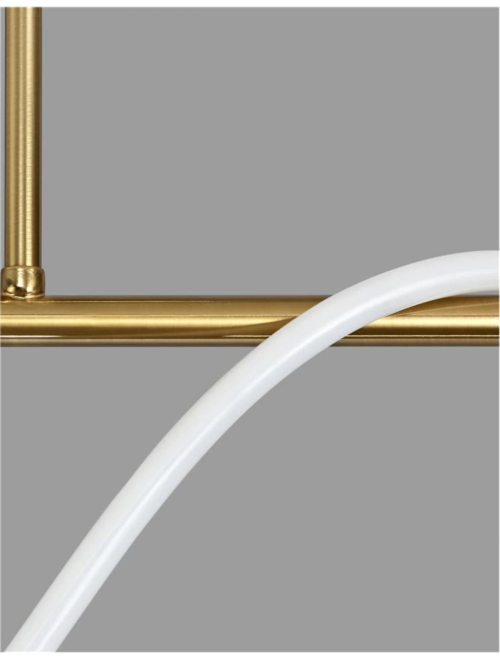 Lustra structura din Aluminiu Auriu si abajur din Acrilic Alb H120xL90cm IP20 28W 3146lm 3000k TIRIAC