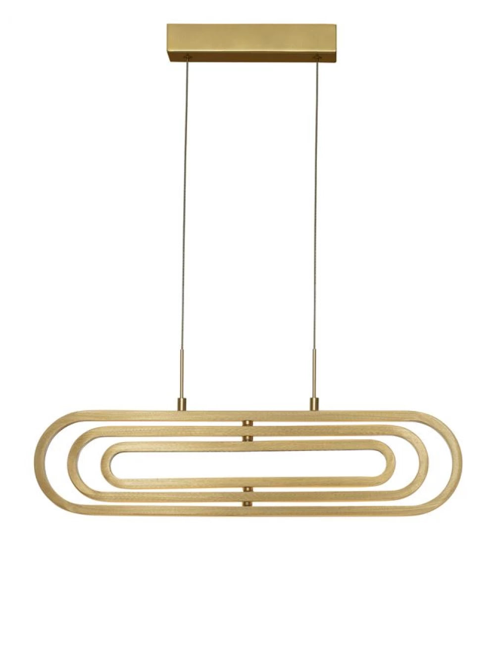 Lustra structura din Aluminiu Auriu si abajur din Acrilic Alb H120xL64cm IP20 56W 4441lm 3000k ARTE