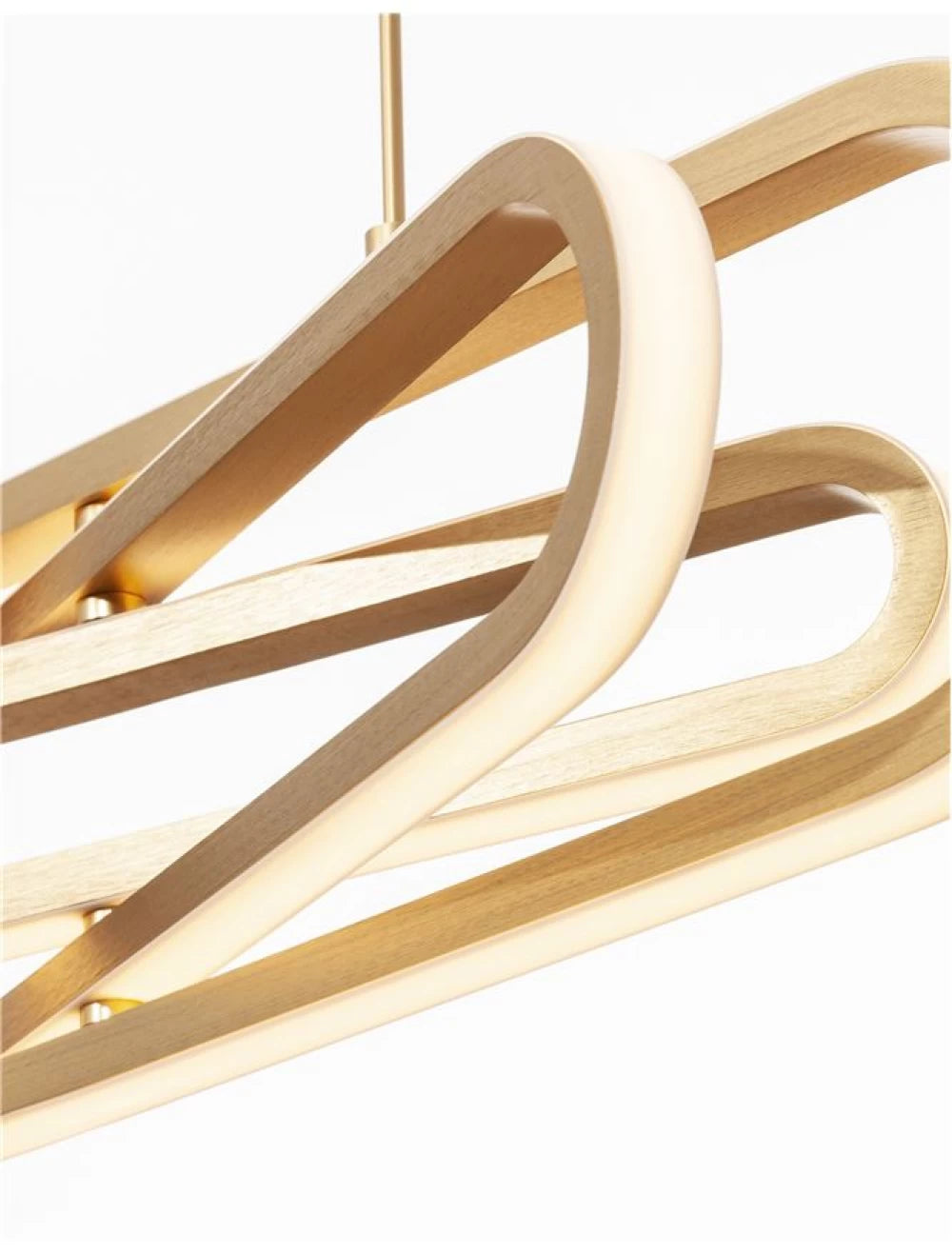 Lustra structura din Aluminiu Auriu si abajur din Acrilic Alb H120xL64cm IP20 56W 4441lm 3000k ARTE