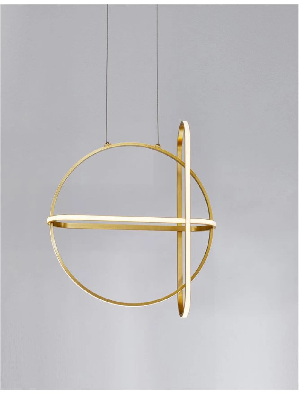 Lustra structura din Aluminiu Auriu si abajur din Acrilic Alb H120xL52cm IP20 53W 4236lm 3000k ARTE