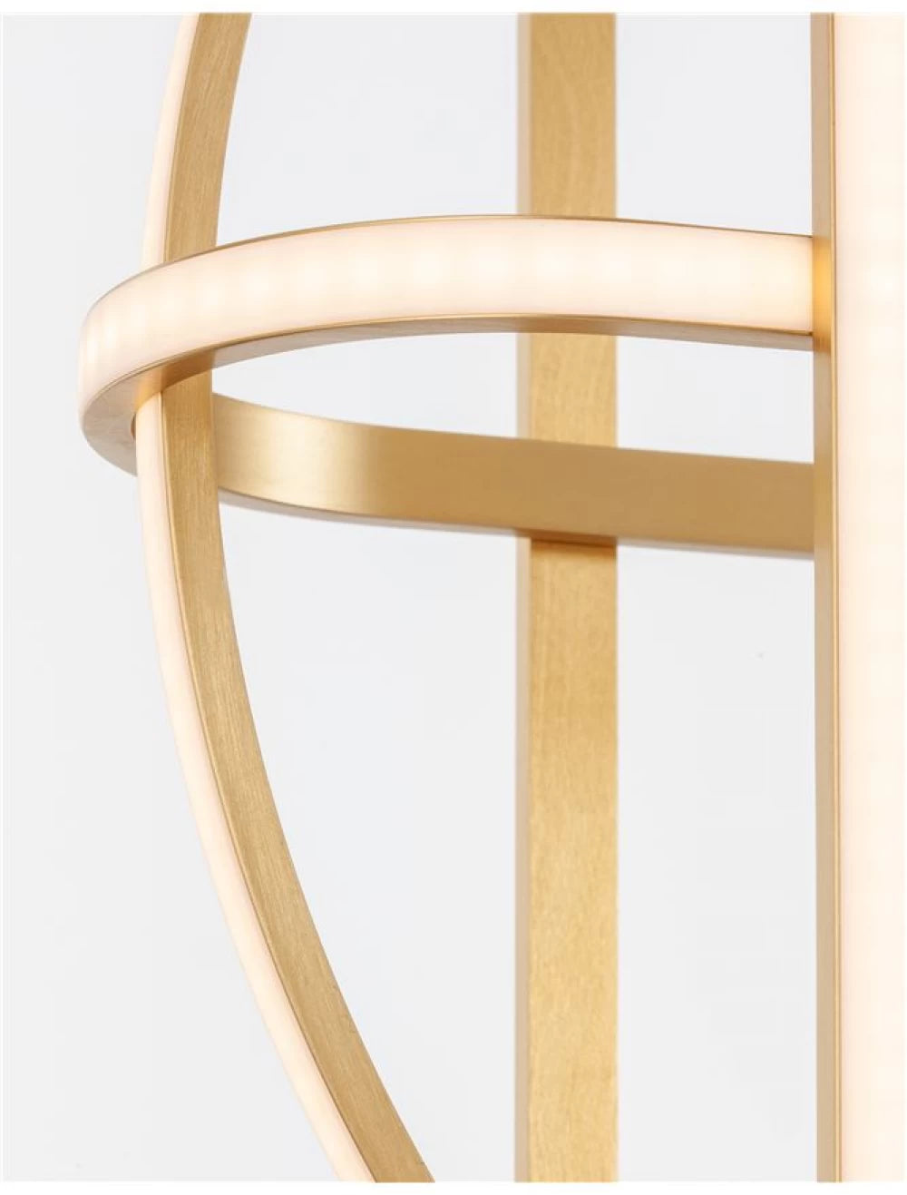 Lustra structura din Aluminiu Auriu si abajur din Acrilic Alb H120xL52cm IP20 53W 4236lm 3000k ARTE