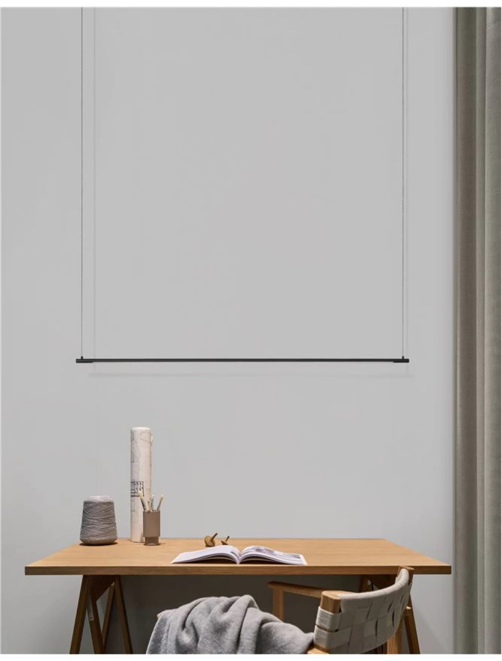 Lustra din Aluminiu Negru H150xL120cm IP20 20W 677lm 3000k ELETTRA