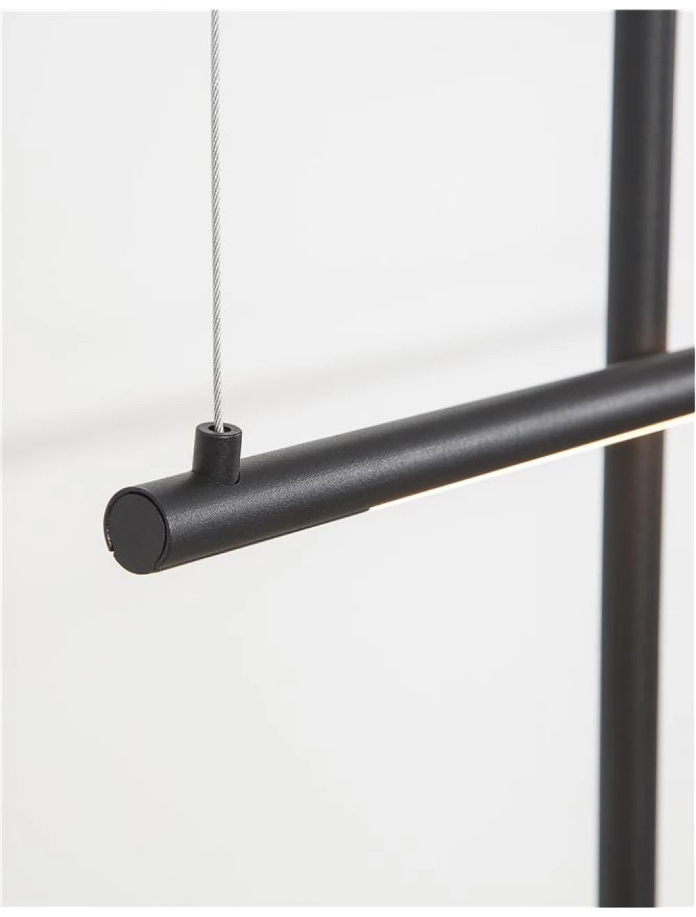 Lustra din Aluminiu Negru H200xL110cm IP20 20W 698lm 3000k ELETTRA