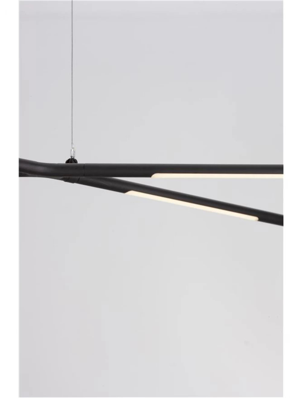 Lustra structura din Metal Negru si abajur din Acrilic Alb H200xL115cm IP20 27W 1308lm 3000k RACCIO