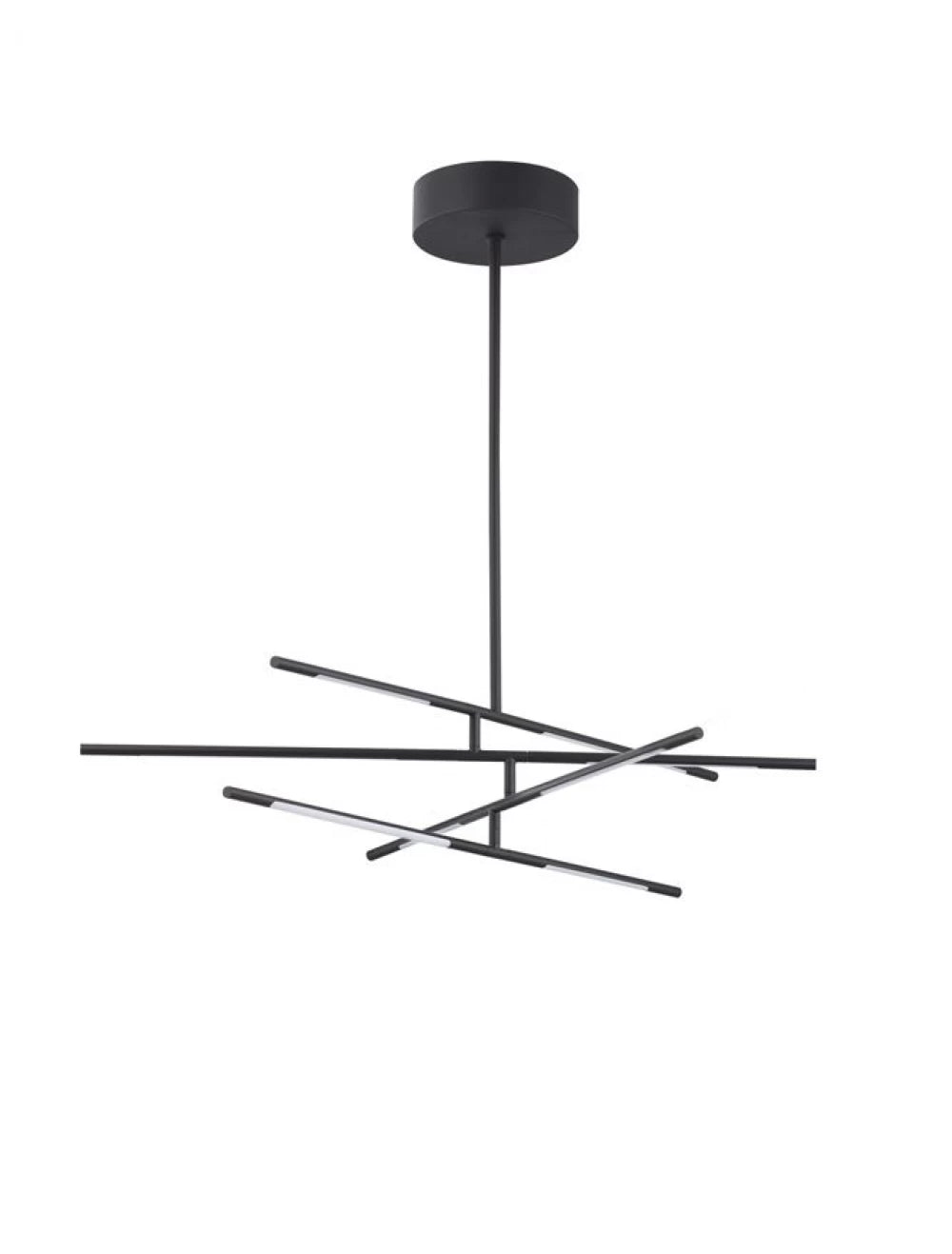 Lustra structura din Metal Negru si abajur din Acrilic Alb H81xL84cm IP20 48W 3633lm 3000k RACCIO