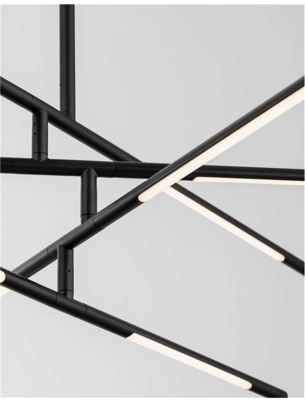 Lustra structura din Metal Negru si abajur din Acrilic Alb H81xL84cm IP20 48W 3633lm 3000k RACCIO