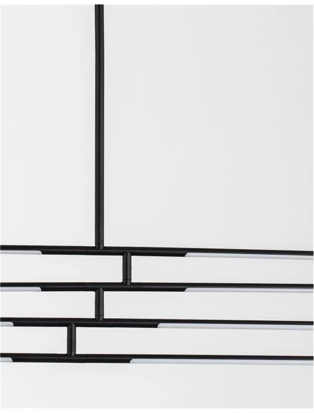 Lustra structura din Metal Negru si abajur din Acrilic Alb H81xL84cm IP20 48W 3633lm 3000k RACCIO