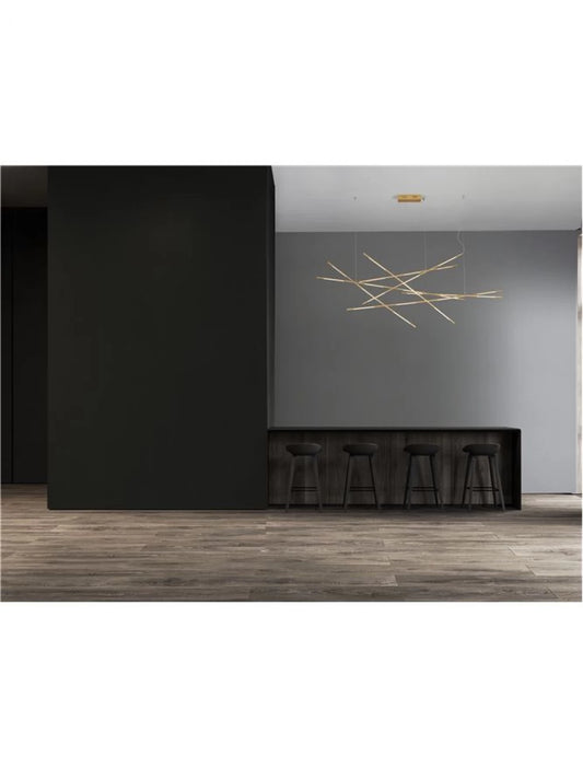 Lustra structura din Metal Auriu si abajur din Acrilic Alb H200xL180.5cm IP20 109W 6868lm 3000k RACCIO