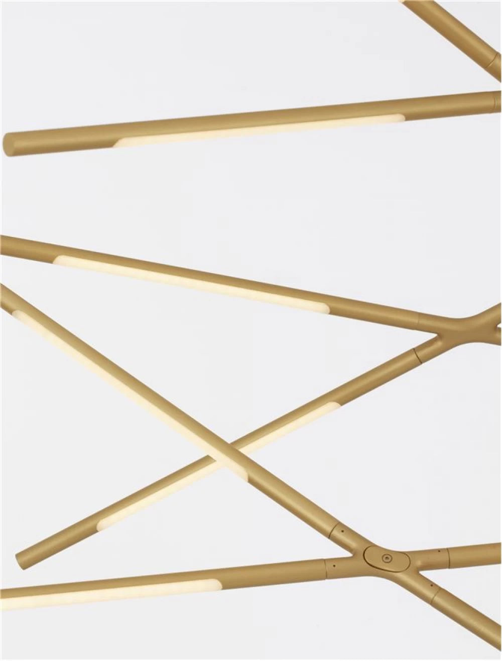 Lustra structura din Metal Auriu si abajur din Acrilic Alb H200xL180.5cm IP20 109W 6868lm 3000k RACCIO