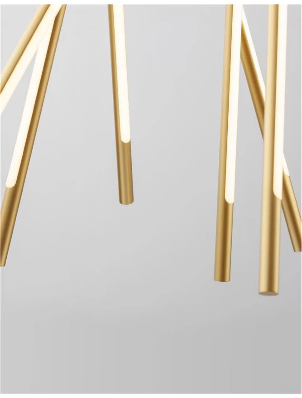 Lustra structura din Metal Auriu si abajur din Acrilic Alb H120xL85cm IP20 68W 5397lm 3000k RACCIO