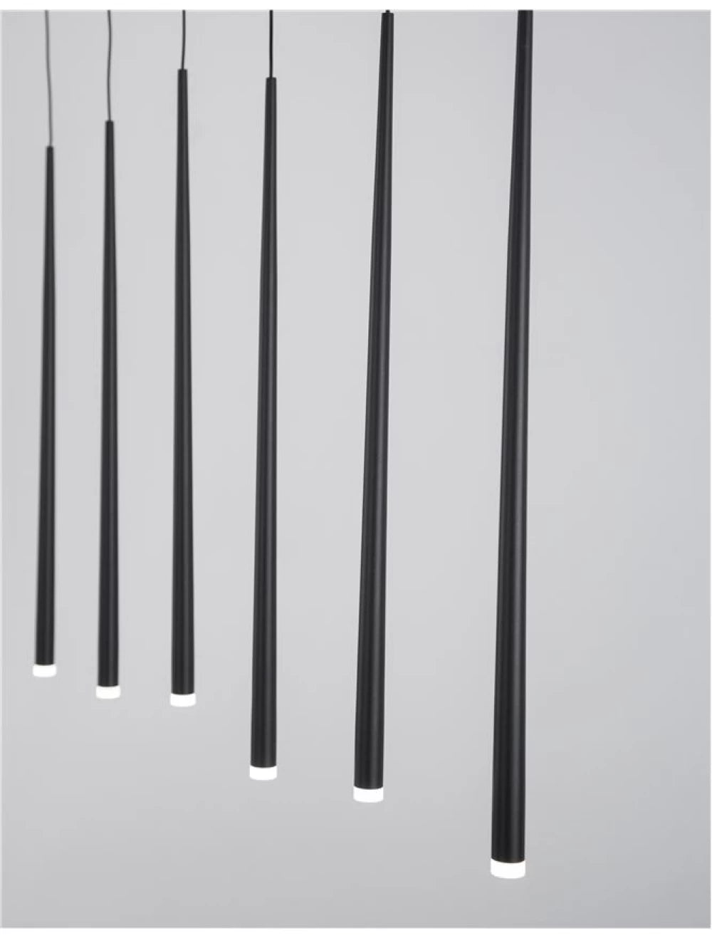 Lustra din Aluminiu Negru H230xL90cm IP20 18W 1933lm 3000k GIONO