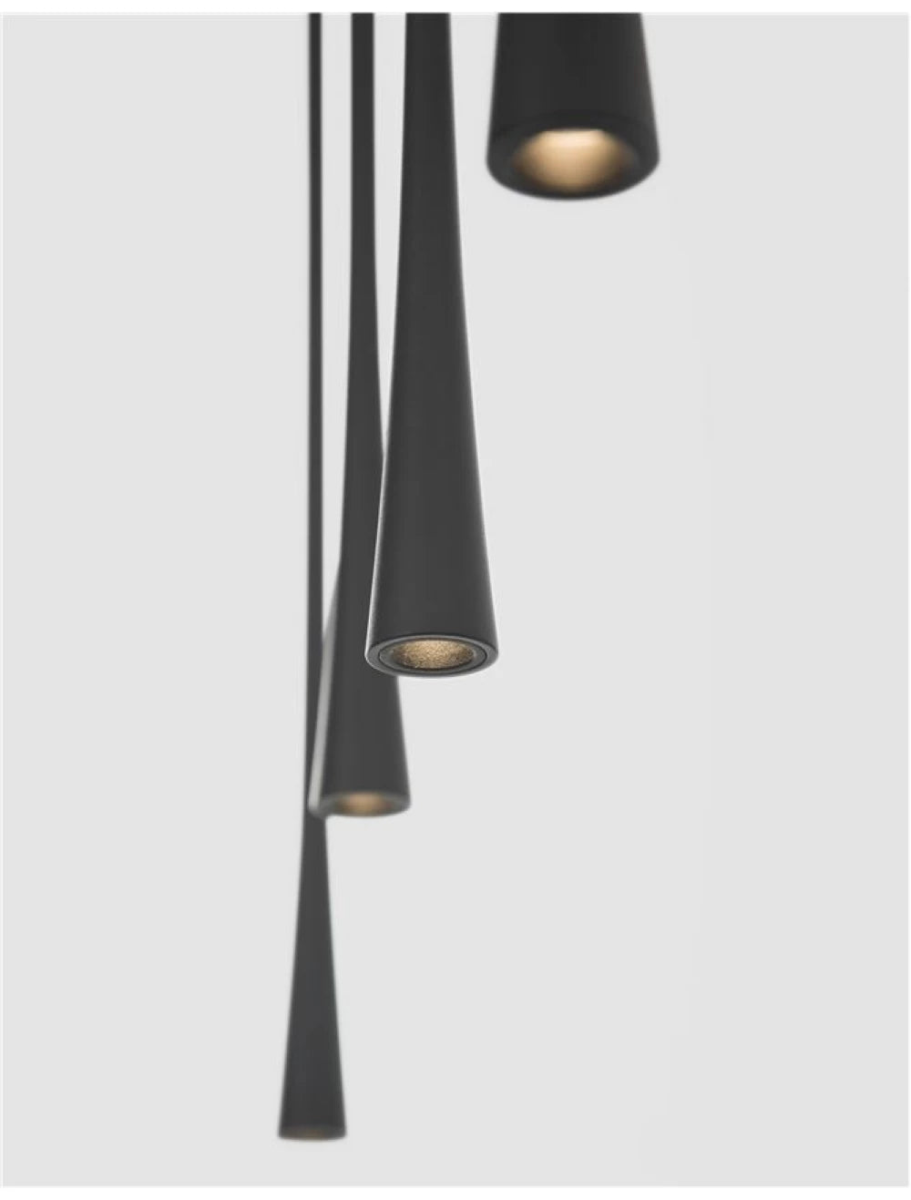 Lustra structura din Metal Negru si abajur din Metal Negru H160xL110cm IP20 38W 1301lm 3000k GOCCIO