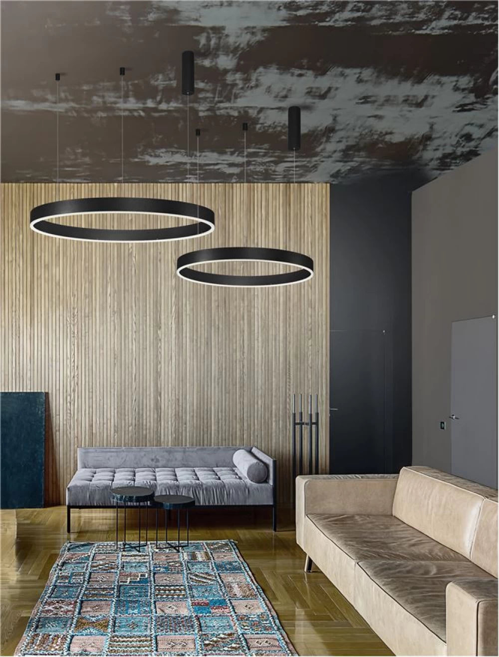 Lustra din Aluminiu Negru H200xL60cm IP20 40W 2943lm 2700-6000k MOTIF
