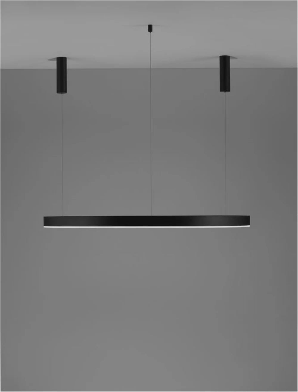 Lustra din Aluminiu Negru H250xL120cm IP20 72W 5250lm 3000k MOTIF