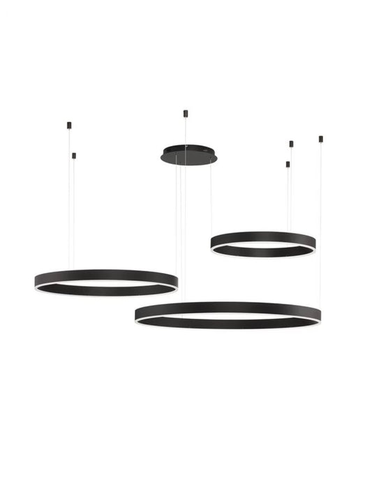 Lustra din Aluminiu Negru H250xL100cm IP20 140W 7840lm 3000k MOTIF