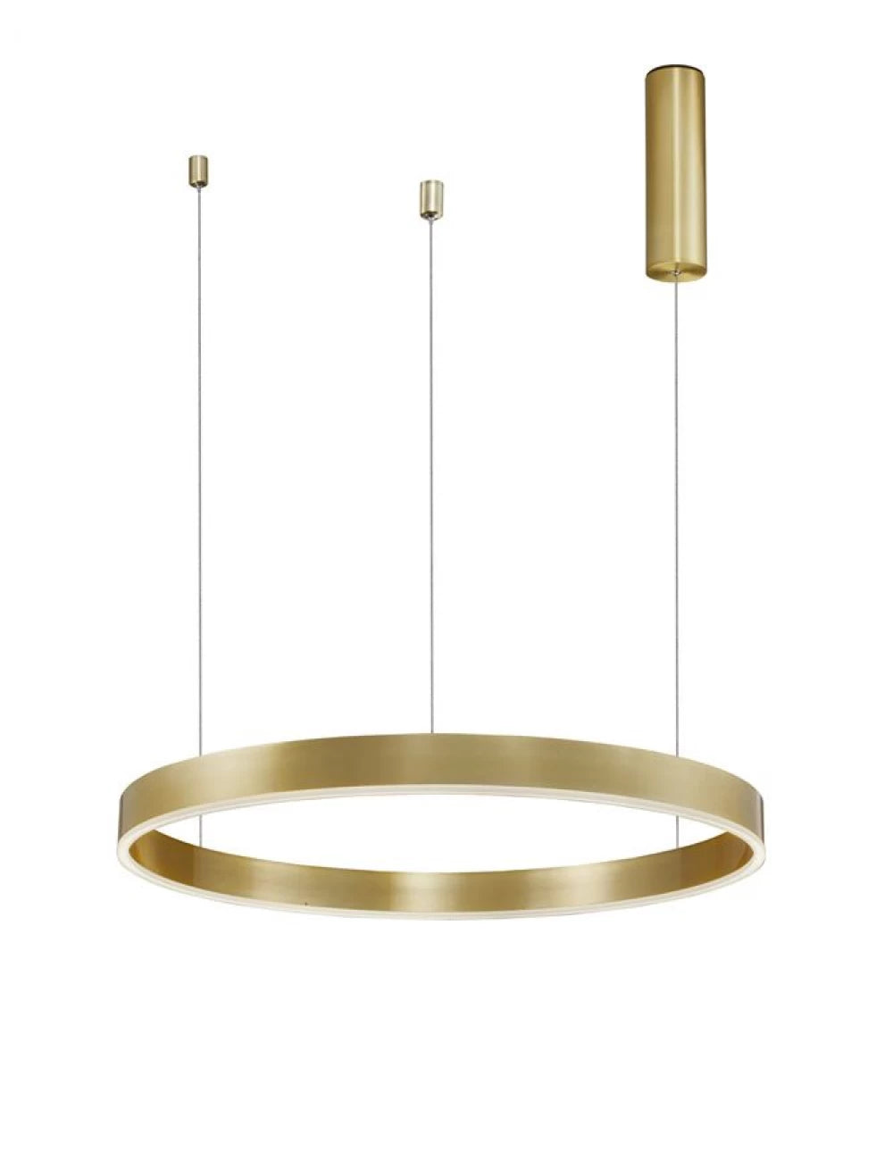 Lustra structura din Aluminiu Auriu si abajur din Acrilic Alb H200xL60cm IP20 40W 2943lm 2700-6000k MOTIF